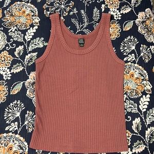 Wild Fable Ribbed Tank. Mauve, Size M.